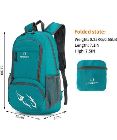 FENGDONG 35L Waterproof Packable Travel Backpack for Men and Women - Lightweight and Foldable Daypack (A3-Green-Upgrade) - Buy Online on GoSupps.com