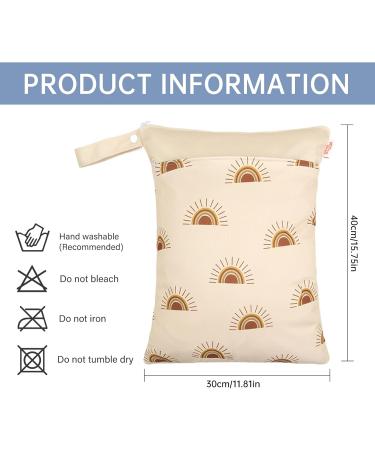 Maeau 2-Piece Wetbags for Fabric Diapers | Reusable Waterproof Gym & Kindergarten Bags | 30x40cm | 17 Stylish Patterns - Buy Online on GoSupps.com