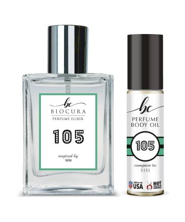 BC Perfume 105 Spray + Body Oil Set Impression of Sisi Travel Size Refillable Bottle Long Lasting Blend Sample For Women / 10ml+50ml