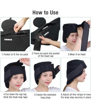 Arris Ice Cap for Headaches & Migraines - Pain Relief Gel Ice Bag for Hot/Cold Therapy Tension Sinus Relief Chemo Menopause - Buy Online on GoSupps.com