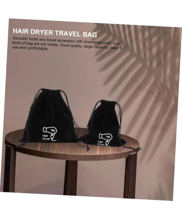 HAPINARY 8 Pcs Storage Bag Hair Dryer Supplies Hair Dryer Storage Pouch Hair Dryer Bag Black Flocking Cloth - Buy Online on GoSupps.com