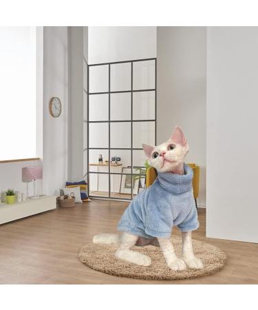 NAVESO Cats Vest Turtleneck Sweater Sphinx Hairless Cat Clothes Kittens Winter Clothes Two-Legged Pet Turtleneck Sweater and Vest for Sphynx Hairless Cat Chihuahua Bulldogs (Blue) L - Buy Online on GoSupps.com