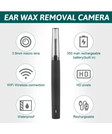 Smart Visual Ear Wax Removal Tool Camera | Wireless Ear Otoscope with LED | 1296P FHD | IP67 Waterproof | WiFi | 8 Ear Pick | for iPhone, iPad, Smart Phone - Buy Online on GoSupps.com