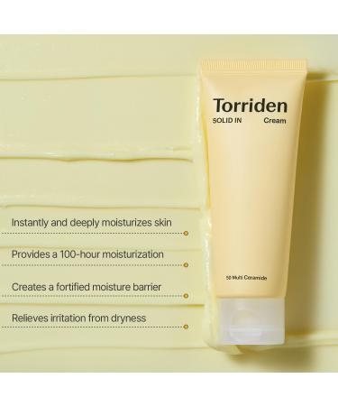 TORRIDEN SOLID-IN Ceramide Cream 2.4 fl oz | Vegan Fragrance-Free Moisturizer for Healthy Skin Barrier | Nourishing Korean Skin Care | Cruelty-Free & Alcohol-Free - Buy Online on GoSupps.com