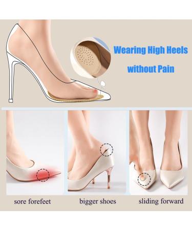 Metatarsal Pads for Women - 2 Pairs Ball of Foot Cushions & Anti-Slip Shoe Inserts for High Heels | Soft Latex & Sheepskin Leather for All-Day Pain Relief - Buy Online on GoSupps.com