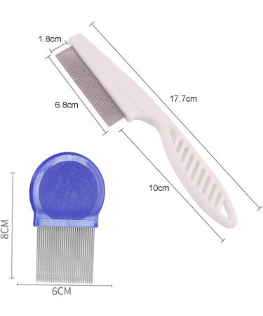 lumcov 2 Pieces Flea Comb for Cats Dogs Lice Combs Fine Tooth Comb Grooming Set Effective against Fleas and Ticks - Buy Online on GoSupps.com
