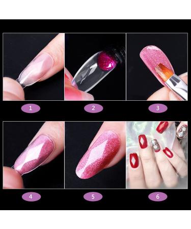 120 Pieces Transparent Diamond Nail Tips - DIY Artificial Fingernails for Nail Art & Studios | Best Quality False Nails #3 - Buy Online on GoSupps.com