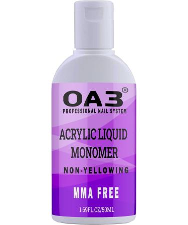 Acrylic Liquid Monomer 50ml Nail Art System Primerless for Acrylic Powder Nail Extension Non-Yellowing Formula MMA Free - Buy Online on GoSupps.com