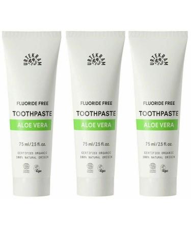 Urtekram Aloe Vera Toothpaste - 3 x 75 ml | Natural Fluoride-Free International Shipping - Buy Online on GoSupps.com