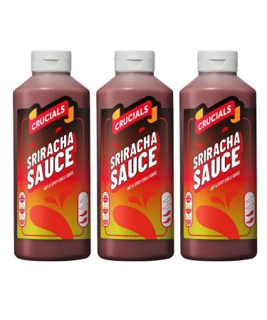 Sriracha Sauce Bundle with Crucial Sriracha Squeezy Sauce 1L (3 Pack)