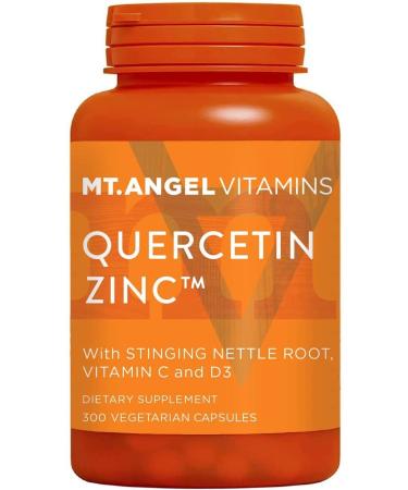 Quercetin Zinc Bromelain Supplement  Immune Support - 500mg Quercetin with Vitamins C and Zinc & D3  Immunity Booster Herbal Supplement to Improve Respiratory Health, Immune Defense & Energy 300ct. 300 Count (Pack of 1)