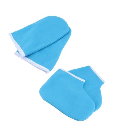 Ipetboom Kit Soins Paraffine Mains Pieds Taille Unique Coton Thermor tente Bleu Fonc Bain de Paraffine Th rapie Hydratation Spa Usage Domestique