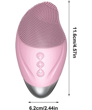 Face Brush Cleanser - Soft Silicone Face Cleansing Brush Rechargeable Waterproof Vibrating Simple Skin Care Tools for Deep Cleansing Exfoliation & Enhances Absorption Pink (English) - Buy Online on GoSupps.com