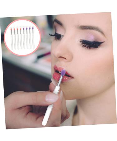 Baluue 16 Pcs Silicone Lip Brush Eyeshadow Brush Makeup Lipstick Lip Brush with Lid Bunny Ear Pearl Clip Pp - Buy Online on GoSupps.com