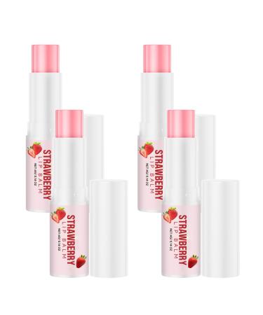 Hengxuan Moisturizing lip balm with strawberry scent nourishing and non-sticky lip care for dry and chapped lips for soft supple and full lips (4)