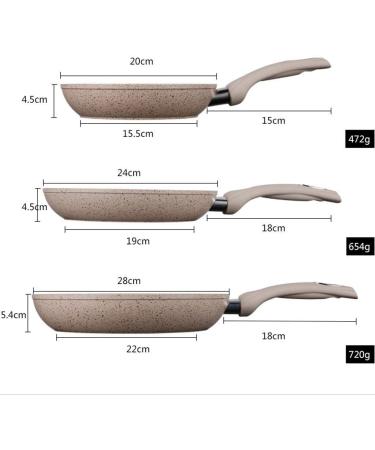 DameCo Steak Frying Pan Non-Stick Pan Smokeless Pancake Pan Induction Cooker Gas Stove Omelette Pan Nonstick Metal Utensil Saucepan Safe Frying Pan Frying Pan (Size : 24CM) () Interesting - Buy Online on GoSupps.com