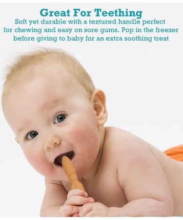 Buy YMCF Baby's First Spoon Set | Self-Feeding Toddler Utensils | BPA-Free Silicone 4-Pack (Sandy Beach) - International Shipping Available - Buy Online on GoSupps.com