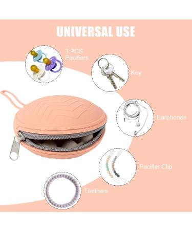 Silicone Pacifier Box 2 Pack | BPA-Free Storage for 2 Pacifiers | Portable & Stylish in Apricot & Adzuki Red - Buy Online on GoSupps.com