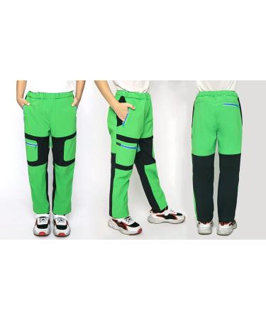 Hiheart Waterproof Softshell Hiking Pants - Kids Outdoor Snow Trousers (Green, 7-8 Years) - Buy Online on GoSupps.com