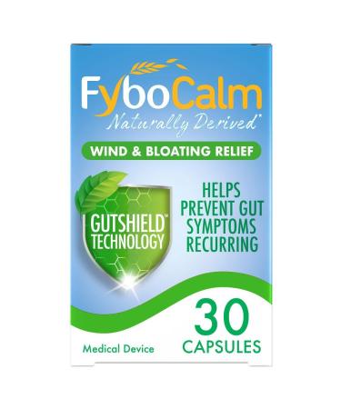 FyboCalm Wind & Bloating Relief 30 Capsules Abdominal Pain Long Lasting Relief Gluten Free Lactose Free Relieve & Prevent Gut Symptoms Recurring Soothe Strengthen & Restore
