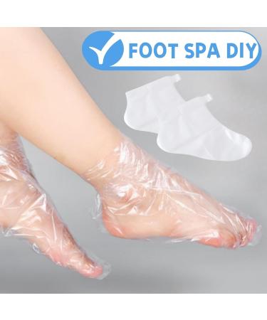 Lot de 200 sacs de p dicure jetables en plastique transparent pais avec autocollants pour p dicure et spa - Buy Online on GoSupps.com