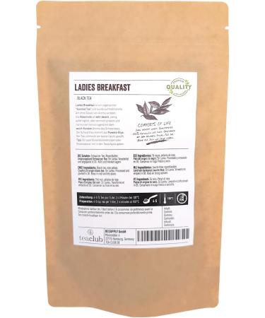  TeaClub Ladies Breakfast Loose Black Tea with Rose Petals 500g Black Tea with Refined Rose Petals No Added Aroma Rose Tea TeaClub Black Tea - Buy Online on GoSupps.com