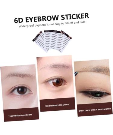 POPETPOP 4pcs Eyebrow Stickers Black Makeup 6d Hair Eyebrows 6d Hair-like Eyebrows Stickers 1 count (Pack of 1) Brown - Buy Online on GoSupps.com