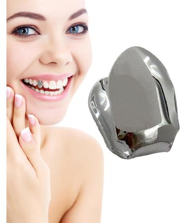 Gold Caps for Teeth - 14k Gold Finish Small Single Tooth Top | Stylish Plain Single Tooth Caps Small Size Eye-Catching Mouth Grills for Women and Men Party and Hip Hop Style Black Tarnish - Buy Online on GoSupps.com