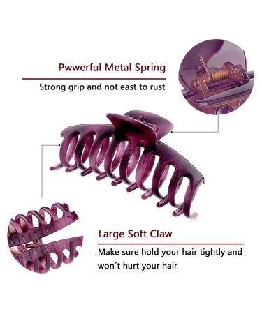 Large Hair Claw Clips 6PCS Set for Women | Colorful Hair Claws for Thick & Fine Hair with Bonus 6Pcs Mini Grips - Buy Online on GoSupps.com