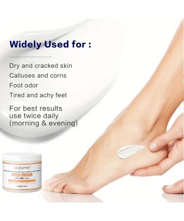 Urea Cream 40 Percent For Feet Urea Foot Cream For Dry Cracked Callus Remover For Dry And Hard Skin Deep Moisturizing For Feet Hands Heels Elbows Nails & Knees 130g - Buy Online on GoSupps.com