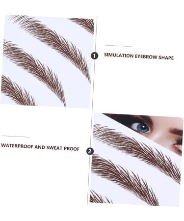 FOMIYES 20 Pcs Eyebrow Stickers Black Stickers Hair-like Authentic Eyebrows Water Transfer Eyebrow Sticker - Buy Online on GoSupps.com