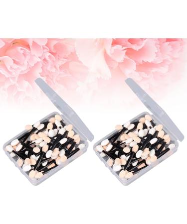 Baluue 100 Pcs Cosmetic Professional Double- End Eyeshadow Brushes Makeup Makeup Tools Black Size 2 Black - Buy Online on GoSupps.com