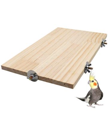 40 x 26 cm Large Bird Platform Natural Wood Pet Climbing Platform Small Animal Cage Accessories for Parrots Budgies Cockatiels Rats Hamsters Guinea Pigs 40 26 CM - Buy Online on GoSupps.com