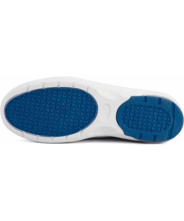 MaxMuxun Women's Non Slip Leather Nursing Shoes - Comfortable Slip-on Loafers for Restaurant Work - Blue, Size 5.5 - Buy Online on GoSupps.com