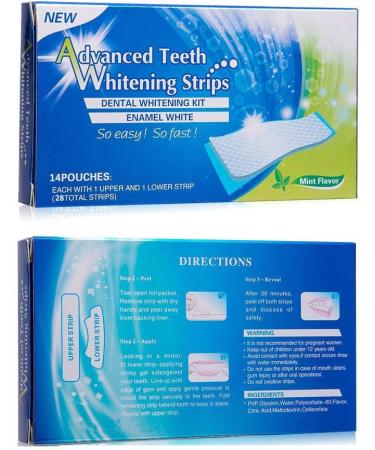 Advanced Teeth Whitening Strips Gentle for Sensitive Teeth Professional Effect to Remove Stains Teeth Whitening for Oral Care 14 Treatment 28 Strips (14 Pairs) - Buy Online on GoSupps.com