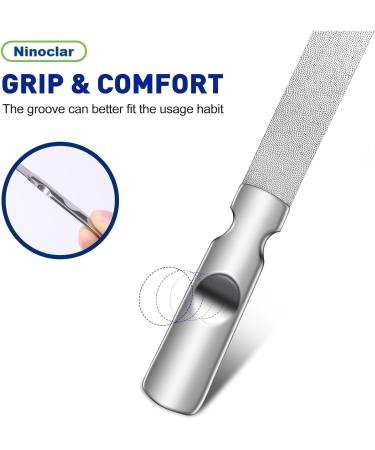 Stainless Steel Nail File Double-Sided Nail File Metal Nail File Reusable Natural Nail Art File Nail Art Tool Home Salon or Travel Mini Nail File Suitable for Both Men and Women - Buy Online on GoSupps.com