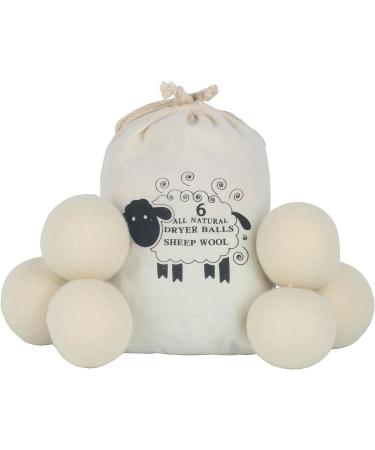 6 Pcs Wool Dryer Balls for Laundry Wool Tumble Dryer Balls for Laundry Reusable Natural Fabric Softener Drying Balls for Tumble Dryer Balls to Reduces Drying Time 2.75 Inch - Buy Online on GoSupps.com