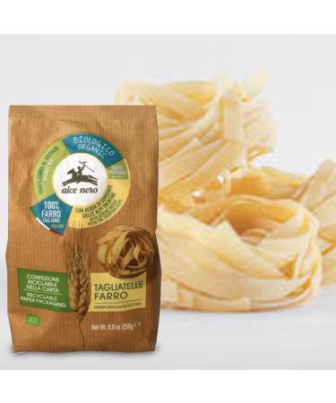 Alce Nero Organic Tagliatelle Farro Pasta 250g (2 Pack) - 1.1 lb x 2 | Buy Online - Buy Online on GoSupps.com