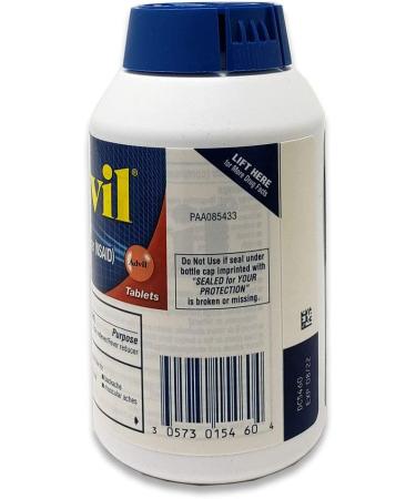 Advil 200mg Ibuprofen Coated Tablets - 360 Count - Pain Reliever & Fever Reducer - Buy Online on GoSupps.com