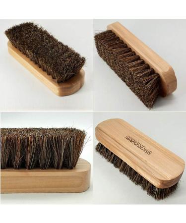Lamondre Premium Horsehair Brushes Shoe Polish Set - High Shine Buffing Brushes with Natural Bristles | Includes Plush Polishing Glove for Garments, Boots, Car Seats, Bags, Sofas - Buy Online on GoSupps.com