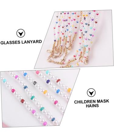 Minkissy 6pc Mask & Glasses Hanging Chain - Sturdy Anti-Lost Slipproof Ear Protector Chains with Pearl Design for Eyewear - Buy Online on GoSupps.com