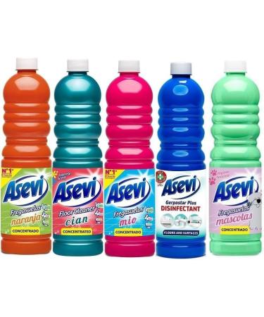 Asevi Floor Cleaner Bundle (5 x 1L) Concentrated Spanish Cleaning Products - Buy Online on GoSupps.com