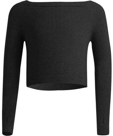 Daydance Long Sleeve Dance Sweater - Women & Teen Girls Ballet Warm Up Pullover - Black (Medium) - Buy Online on GoSupps.com