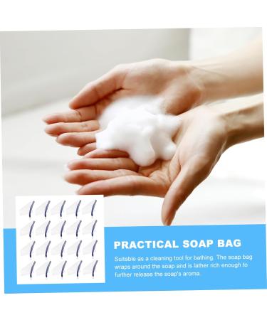 FRCOLOR 40 Pcs Foaming Net Soap Saver Bags - Exfoliating Pouch for Clean Face & Soap Cleaning | Travel-Friendly Nylon Scrubber - Buy Online on GoSupps.com