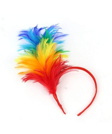 Lurrose 20s Vintage Feather Headband - Colorful Wedding & Gatsby Costume Accessories - Buy Online on GoSupps.com