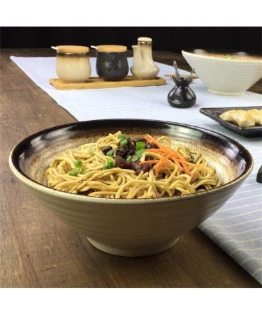 Accessories Kitchen Pantryware Multi Purpose/Salad Serveware serving bowls Mixing bowlLarge Soup Ramen Noodle Bowl Retro Fruit Salad Vegetable Bowl Serving Mixing Bowl Creative Personality Retro Ceram 9 inches - Buy Online on GoSupps.com