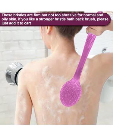 Curved Long Handle Back Bath Brush 2 Pack - Medium Stiff Bristles for Exfoliation - Shower Scrubber for Men & Women - Buy Online on GoSupps.com