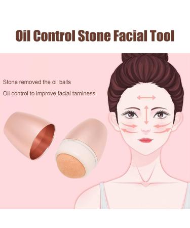 Oil Absorbing Volcanic Face Roller - Pink Facial Roller for Oily & Acne Prone Skin Portable Beauty Tool for Travel - Buy Online on GoSupps.com