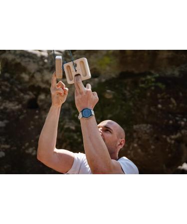 Whiteoak Portable Hangboard - Wooden 12x10x3 cm Fingerboard for Climbing Training | Ideal Boulder Accessories - Buy Online on GoSupps.com