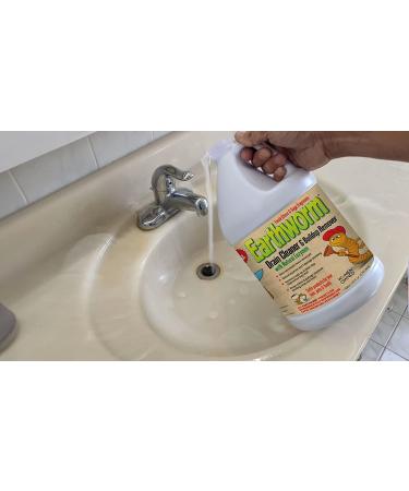 Earthworm Drain Cleaner - 64 fl oz Pack - Natural & Family-Safe Drain Deodorizer - Buy Online on GoSupps.com